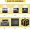 3pcs 50th Birthday Decorations Boxes for Men Women, Black Gold Happy 50 Birthday Balloons Boxes Party Supplies, 50 Year Old Bday Theme Cardboard Box